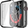 Misxi 2 Pack Hard PC Case with Tempered Glass Screen Protector Compatible with Apple Watch Series 7 41mm, Ultra-Thin Scratch Resistant Overall Protective Cover for iWatch S7, Transparent