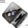 Misxi 2 Pack Hard PC Case with Tempered Glass Screen Protector Compatible with Apple Watch Series 6 SE Series 5 Series 4 44mm, Transparent - Image 3