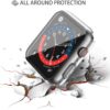 Misxi 2 Pack Hard PC Case with Tempered Glass Screen Protector Compatible with Apple Watch Series 7 41mm, Ultra-Thin Scratch Resistant Overall Protective Cover for iWatch S7, Transparent - Image 4