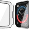 Misxi 2 Pack Hard PC Case with Tempered Glass Screen Protector Compatible with Apple Watch Series 7 41mm, Ultra-Thin Scratch Resistant Overall Protective Cover for iWatch S7, Transparent - Image 5