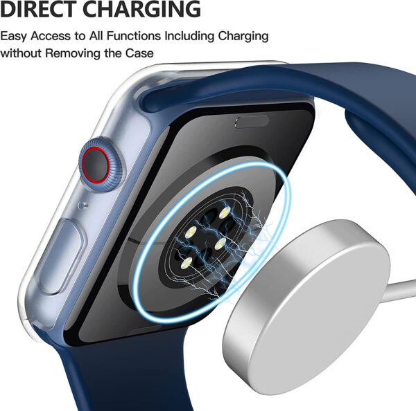 Misxi 2 Pack Waterproof Hard Case with Tempered Glass Compatible with Apple Watch Series 6 SE Series 5 Series 4 40mm, Ultra-Thin Durable Protective Cover for iWatch Screen Protector, Matte Transparent - Image 7
