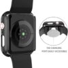 Misxi 2 Pack Hard PC Case with Tempered Glass Screen Protector Compatible with Apple Watch SE Series 6 Series 5 Series 4 - Black + Black, 40mm - Image 8