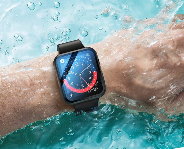 Misxi 2 Pack Waterproof Black Hard Case with Tempered Glass Compatible with Apple Watch Series 6 SE Series 5 Series 4 44mm, Ultra-Thin Durable Protective Cover for iWatch Screen Protector - Image 9