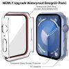 Misxi [2 Pack] Waterproof Hard Case with Tempered Glass Compatible with Apple Watch Series 9 (2023) Series 8 Series 7 41mm, Ultra-Thin Tough Cover for iWatch Screen Protector, Matte Transparent - Image 4