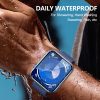 Misxi [2 Pack] Waterproof Hard Case with Tempered Glass Compatible with Apple Watch Series 9 (2023) Series 8 Series 7 41mm, Ultra-Thin Tough Cover for iWatch Screen Protector, Matte Transparent - Image 8